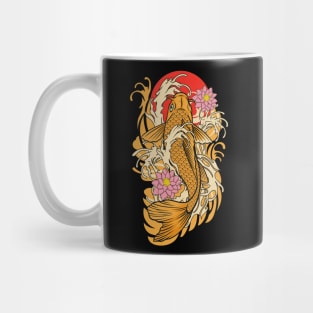 Koi Fish and Lotus Flowers Mug